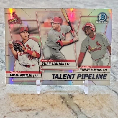 Nolan Gorman Dylan Carlson Elehuris Montero 2020 Bowman Talent Pipeline... - Image 1 of 2