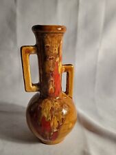 Vintage  Orange Drip Glaze Cherokee Saguaro Vase 1988 Excellent Condition 