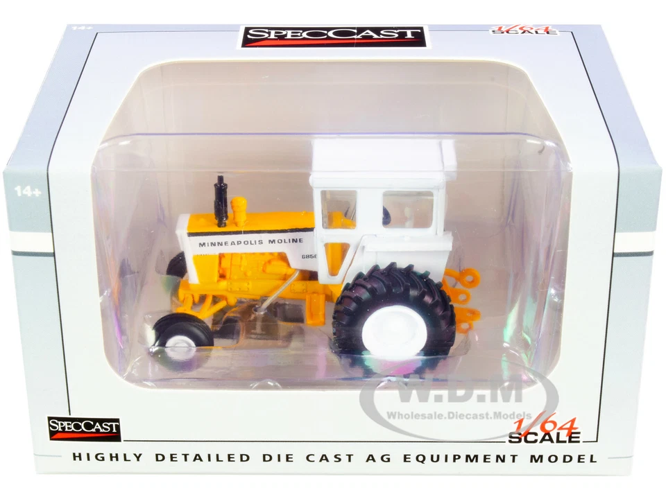 MINNEAPOLIS MOLINE G850 TRACTOR W/CAB YELLOW 1/64 DIECAST MODEL SPECCAST SCT766 - Image 1 of 1