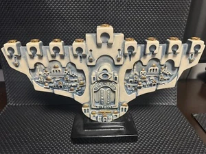 Beautiful Large ceramic 3-D menorah Made In Israel Hanukkah Judika - Picture 1 of 9