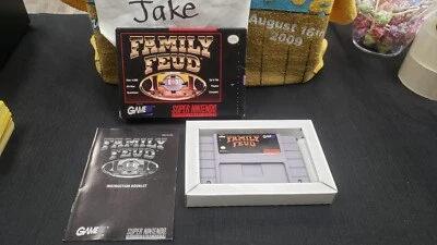 CIB FAMILY FEUD NINTENDO SNES VIDEO GAME COMPLETE IN BOX W/ PROTECTOR CASE - Image 1 of 4
