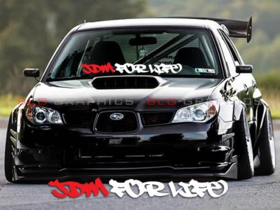 Calcomanía adhesiva para banner de parabrisas JDM For Life kdm carreras bajo turbo boost carrera Foto 1 de 3