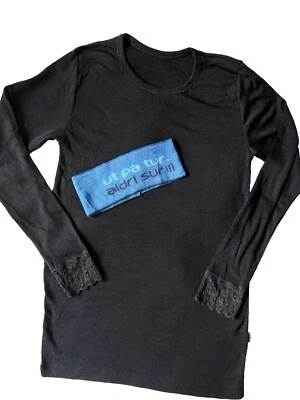 Janus Long Sleeve Merino Wool Thermo Base Layer TShirt L Black Ski+Headband - Image 1 of 4
