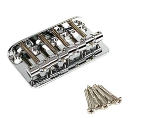 Genuino Fender P-BASS BRIDGE 4 secciones cromo conjunto Squier Affinity Precision - Imagen 1 de 21