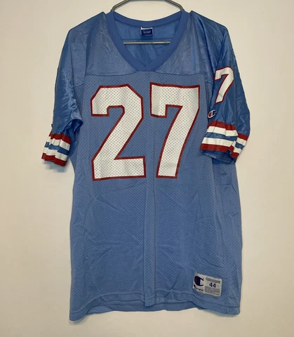 Vintage Tennessee Oilers Champion Jersey #27 Eddie George NFL Football Size 44 Cover