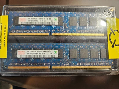 HYNIX 8GB(2X4GB) PC3L-10600E DDR3 HMT351U7BFR8A-H9 TO AD SERVER MEMORY - PAIR - Image 1 of 2