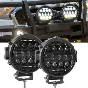 7-inch 60w Round Led Lights Spotlight Offroad LED Work Light Bar Adjustable - Picture 1 of 13