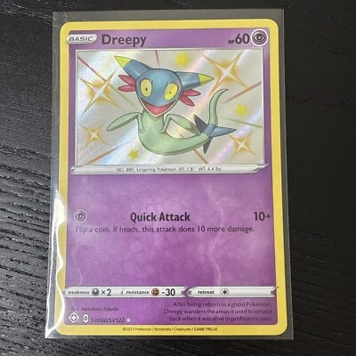 SHINY Dreepy Shining Fates SV060/SV122 SHINY VAULT card 2021 Pokemon TCG LP + - Image 1 of 2