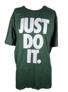 Nike Just Do It T Shirt Green White Size XL Athletic Cut CZ3082-323 - Picture 1 of 5