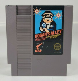 Vintage Nintendo NES Hogan's Alley Game Cartridge & Dust Cover Tested Working