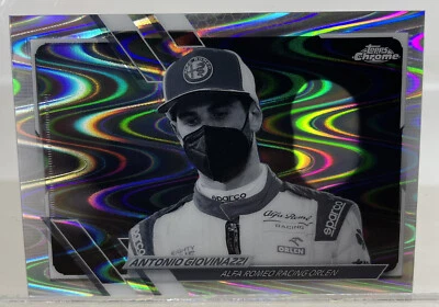 2021 Topps Chrome Formula 1 Black and White RayWave #53 Antonio Giovinazzi  - Image 1 of 2