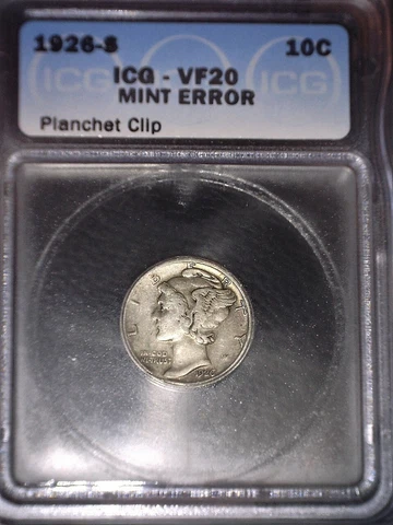 1926-S Mercury Dime, ICG VF20, Semi Key, Issue Free Cover