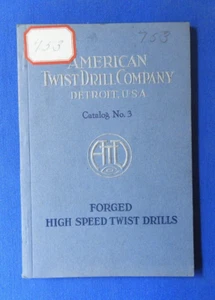 American Twist Drill Company, Detroit, USA Catalog No.3 1920 Vintage Michigan - Picture 1 of 8