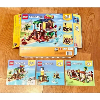 LEGO 31118 Creator 3in1 Surfer Beach House Box and Instruction Books (ONLY) - Image 1 of 4