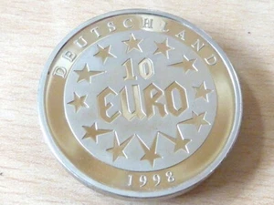 Deutschland 10 Euro von 1998 Medaille Rückseite:Raub der Europa-11,5gr.D=30mm-PP - Bild 1 von 2