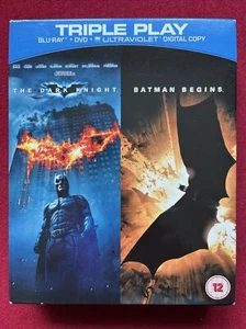 Batman Begins & The Dark Knight Triple Play DVD Set Very Good Condition - Picture 1 of 4
