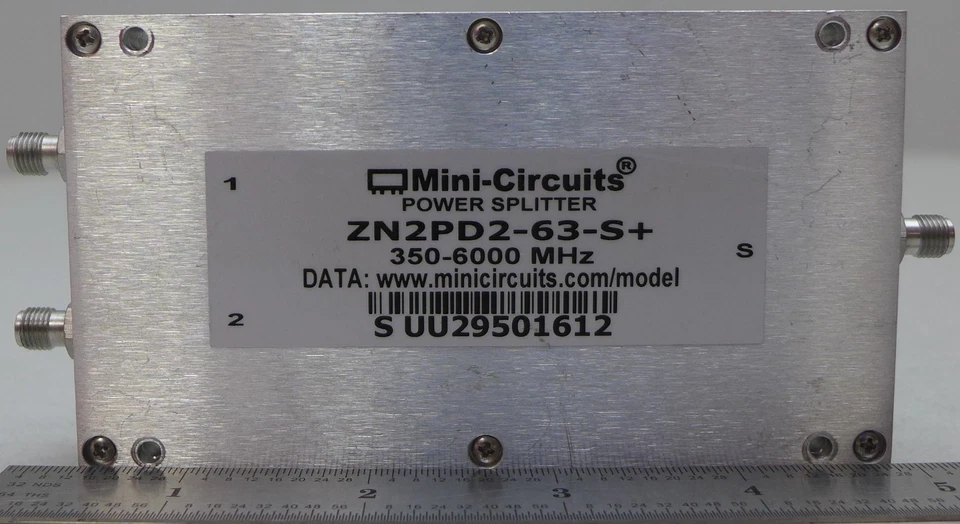 Mini-Circuits ZN2PD2-63-S+ 2 Ways DC Pass Power Splitter, 350 - 6000 MHz, 50Ω - Image 1 of 1