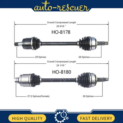 Juego SurTrack par de ejes delanteros CV para Acura TL Honda Accord EX LX FWD Foto 1 de 3