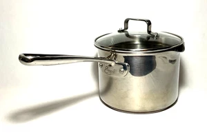EMERIL ~ Edelstahl + Kupferkern 2 Ausgießer SAUCENPFANNE mit KLARER ABDECKUNG (3 Quart.) - Bild 1 von 6