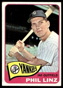 1965 Topps Phil Linz New York Yankees #369 C36 - Imagen 1 de 2