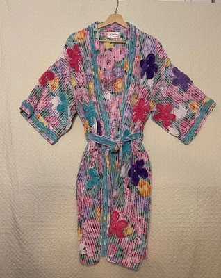 Hierba vintage Stan Herman para túnica de chenilla Neiman flores bolsillos medianos Foto 1 de 4