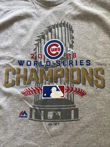 T-shirt uomo CHICAGO CUBS XL 2016 campioni del mondo girocollo MLB baseball - Foto 1 di 6