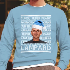 Super Frankie Lampard Coventry City Christmas Jumper Adults Kids Sizes Sky Blues - Picture 1 of 2