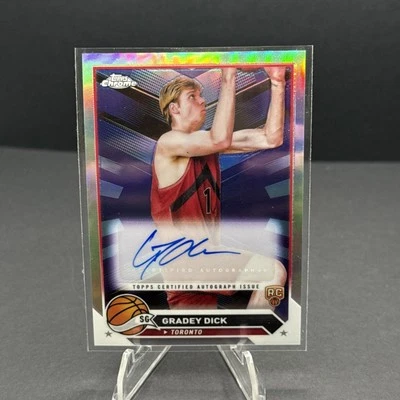 Gradey Dick 2023-24 Topps Chrome - Autographs #CG-GD Purple Geometric Refractor - Image 1 of 2