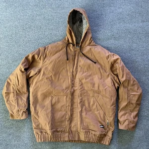 Berne FR Hooded Jacket Mens 3XL Tall Brown Flame Resistant Workwear FRHJ01BD - Picture 1 of 17