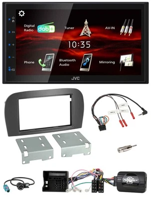 JVC USB Bluetooth Lenkrad DAB 2DIN Autoradio für Mercedes SL 2006-2011 R230 - Bild 1 von 4