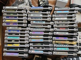 NES Nintendo - Lot of 40 Games, Yobo Console, Controllers, Gun & More. Untested
