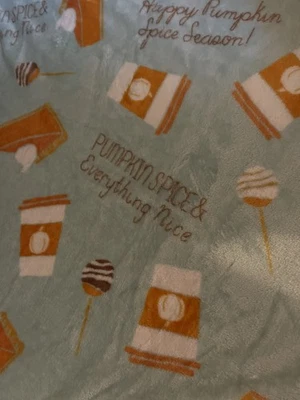 One PUMPKIN SPICE Blanket The BIG ONE Oversized Coffee Pie Throw Blanket 5x6ft - Image 1 of 4