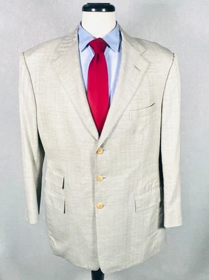 Ralph Lauren Purple Label Cashmere Blazer Mens 44R Beige Sport Coat Jacket Italy - Image 1 of 4