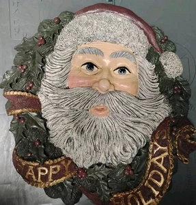 Großer schwerer Weihnachtsmann Türhänger Happy Holidays - Bild 1 von 2