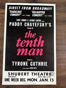 The Tenth Man Window Card Shubert Theater 22" x 14" - Picture 1 of 8