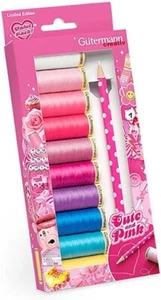 Gutermann Creativ Cute & Pink, 10 Sew-All Thread Set with White Fabric Marker - Picture 1 of 1