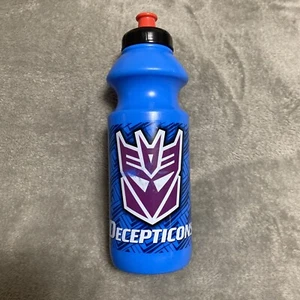 Blue Transformers Plastic Water Bottle Decepticons / Autobots NEW Unused - Picture 1 of 3