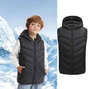 Kids Heating Jacket Heating Vest Jacket Coat Boys Girls Lightweight steadfast - Picture 1 of 11