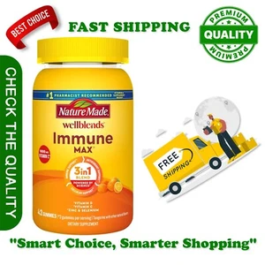 Nature Made Wellblends ImmuneMAX Gummies, Vitamin C 1000mg + Zinc, Selenium - Picture 1 of 8