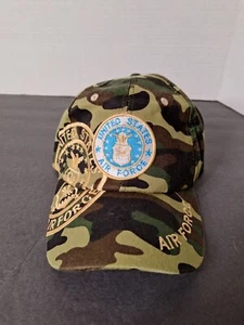 Gorra de pelota camuflada Woodland de la Fuerza Aérea de los Estados Unidos Sombrero de la USAF - Imagen 1 de 6