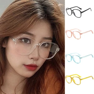 Glasses Frame Lens Clear Large Lens Clear Classic Retro Vintage Transparent - Picture 1 of 19
