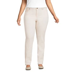Plus Size Lands' End Recycled Mid-Rise Straight Leg Jeans, Women's, Size: 22WX32 - Picture 1 of 4