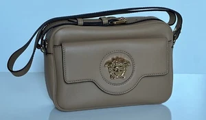 NWT $1400 Versace Medusa Head Calf Leather Caramel Medium Shoulder Bag 1008102 - Picture 1 of 22
