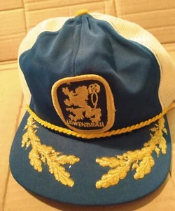 Vintage Lowenbrau Snapback Cap Blue With Oak Leaves New - Picture 1 of 6