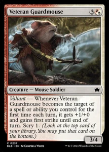 x4 casi nuevo (juego) Veteran Guardmouse, Magic The Gathering, Bloomburrow, Magic the Gathering, 237 - Imagen 1 de 1