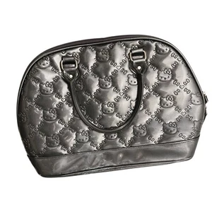 Hello Kitty Loungefly Tote Bag Black Embossed Sanrio 2011 15" - Picture 1 of 19