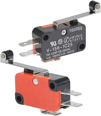 V-156-1C25 Micro Limit Switch Long Hinge Roller - 2 Pack* - Image 1 of 4