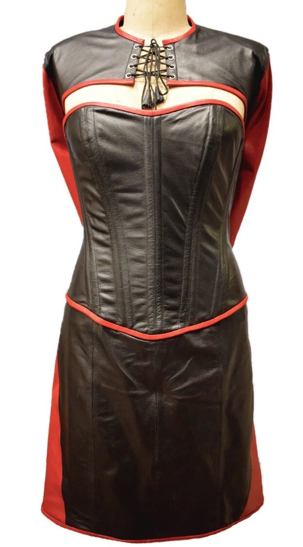 QJIRZB Leder-Korsett Bustier - Damen Korsett Mit Reißverschluss Für Cosplay