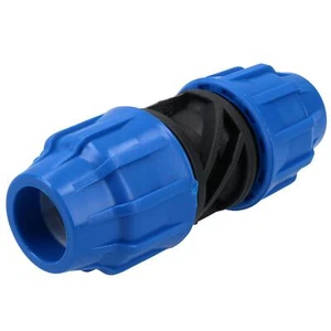 Conector de acoplamiento de montaje de compresión de tubo recto MDPE de 25 mm x 25 mm - Imagen 1 de 25