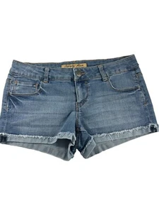 Celebrity Pink Junior Größe 7 Jeansshorts abgeschnittene Bündchen blaue Jeans Stretch - Bild 1 von 6